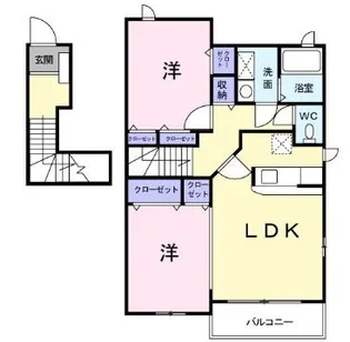 サンルート堂山A【201号室】の間取り