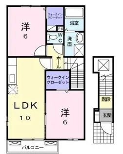 グリン・ゲイブルスA【201号室】の間取り