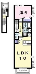 ハイツ コンチェルトB【201号室】の間取り