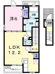 フランシャンブル【203号室】の間取り