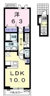 フォルシュ メリー ガーデン【202号室】の間取り