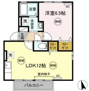 ボヌールY B棟【201号室】の間取り