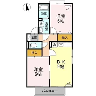 コスモミヤB棟【203号室】の間取り