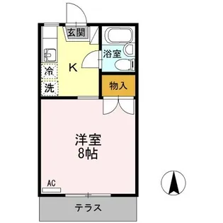 第2メールブルー【207号室】の間取り