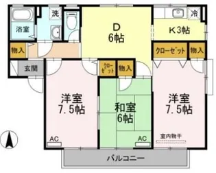 ロイヤルコート セラ【202号室】の間取り