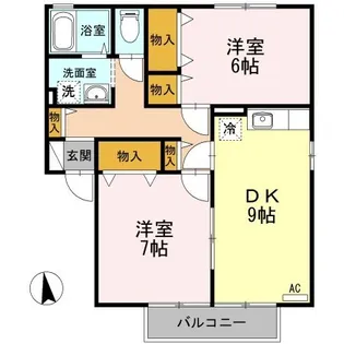 リジェール東山崎 B棟【101号室】の間取り