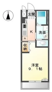 クール スピリット【202号室】の間取り