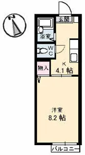 プレザントハイツ【201号室】の間取り