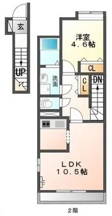 ベース新田南【202号室】の間取り