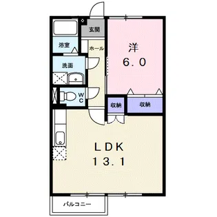 まつもと【201号室】の間取り