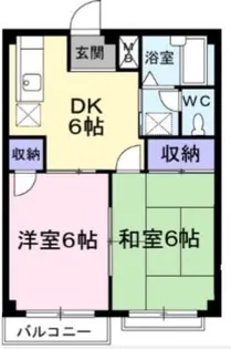 エルディム西本B【104号室】の間取り