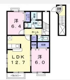 サンスタレ S【203号室】の間取り
