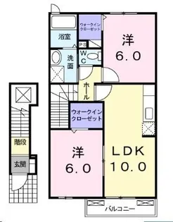 サン レミール B【204号室】の間取り