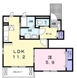 サンリッツ【102号室】の間取り