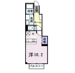 サニーレジデンスA【102号室】の間取り