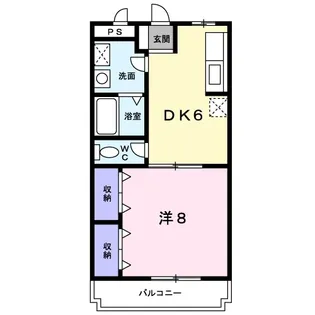 ローフィルド【401号室】の間取り