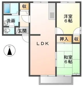 フレグランス前田A棟【201号室】の間取り