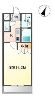 ヴァンルージュ【101号室】の間取り