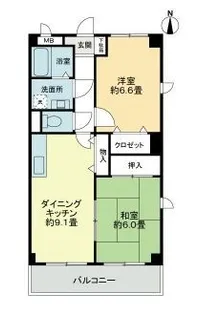 フィネス松縄【303号室】の間取り