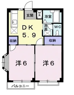 エルディム松本C【204号室】の間取り