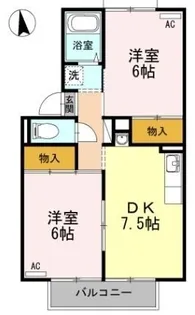 メゾン御所 A棟【103号室】の間取り