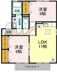 サン・スクエア A棟【103号室】の間取り