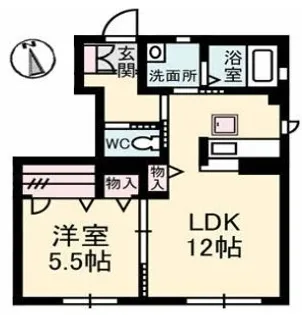 プロヌーブいつわ【101号室】の間取り