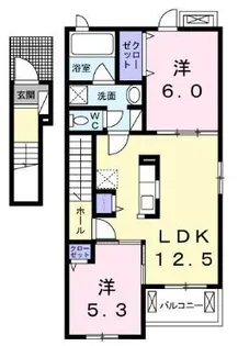 アグレアーブルⅡ【203号室】の間取り