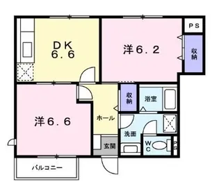 ベルメゾンA【101号室】の間取り