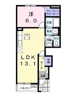 ヴィータフェリーチェⅢ【101号室】の間取り
