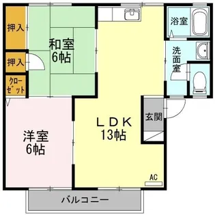 セジュールKEI A棟【102号室】の間取り