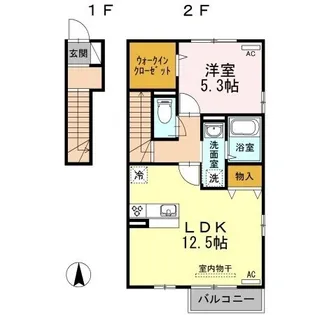 ZEFIRO【201号室】の間取り