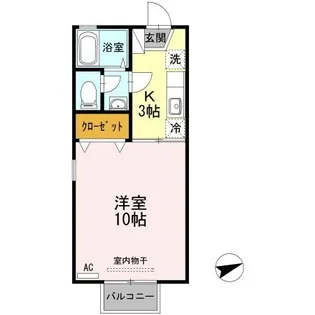 キャッスルⅡ【106号室】の間取り