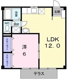 ジョリ ア ムール【101号室】の間取り