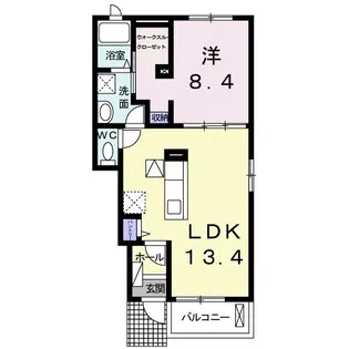 ルポゼ【104号室】の間取り