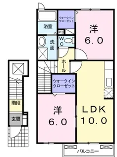 グランド フィールドⅠ【202号室】の間取り