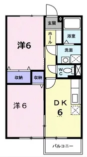 メゾンジャルダン黒嶋B【203号室】の間取り