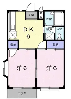 エルディムピーチ【104号室】の間取り
