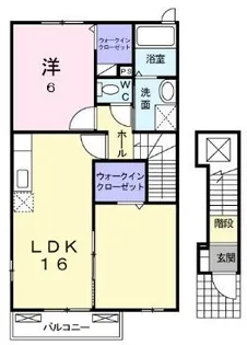 サンパティーク・メゾンA【201号室】の間取り