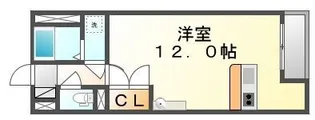 ミランダリゼやまのきた【106号室】の間取り