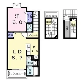 フェリーチェM【303号室】の間取り
