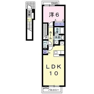 キャッツコート鶴市【202号室】の間取り