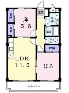 マリッチ溝渕Ⅱ【204号室】の間取り