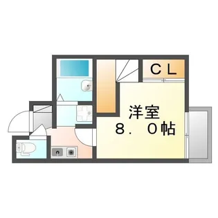 レオパレスラ スリーズ【107号室】の間取り