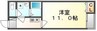 クレイノ福江【203号室】の間取り