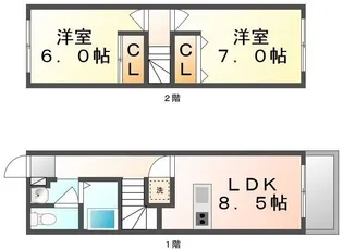 レオパレスWING【109号室】の間取り