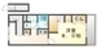 レオパレスオリーブ【201号室】の間取り