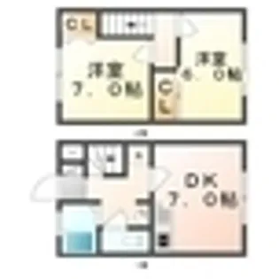 レオパレス高木【104号室】の間取り