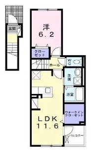 プレッソ春日【202号室】の間取り