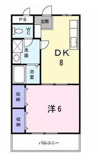 1DKの間取り画像